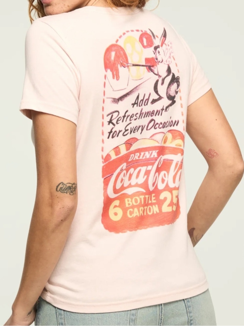 Lucky Brand Pink Coca-Cola Retro Graphic Tee